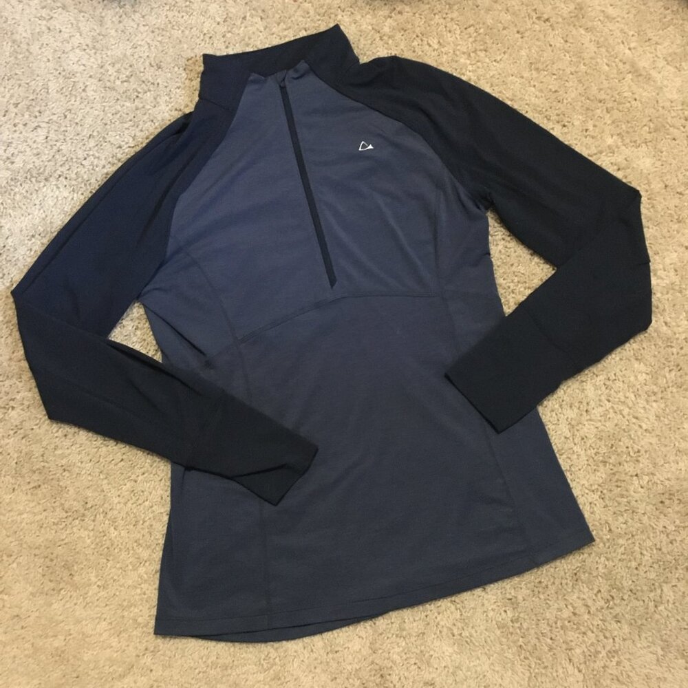 Paradox Merino Wool Blend 1/4 Zip Athletic Top Navy DRIrelease - Picture 11 of 16
